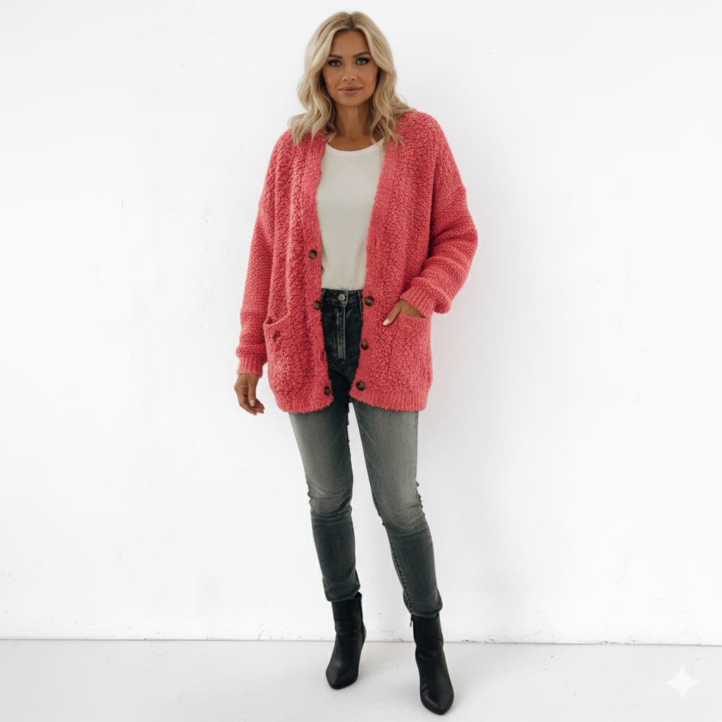 Samt-Cardigan, kurz – Lässiger Stil, Große Größen, Herbst & Winter