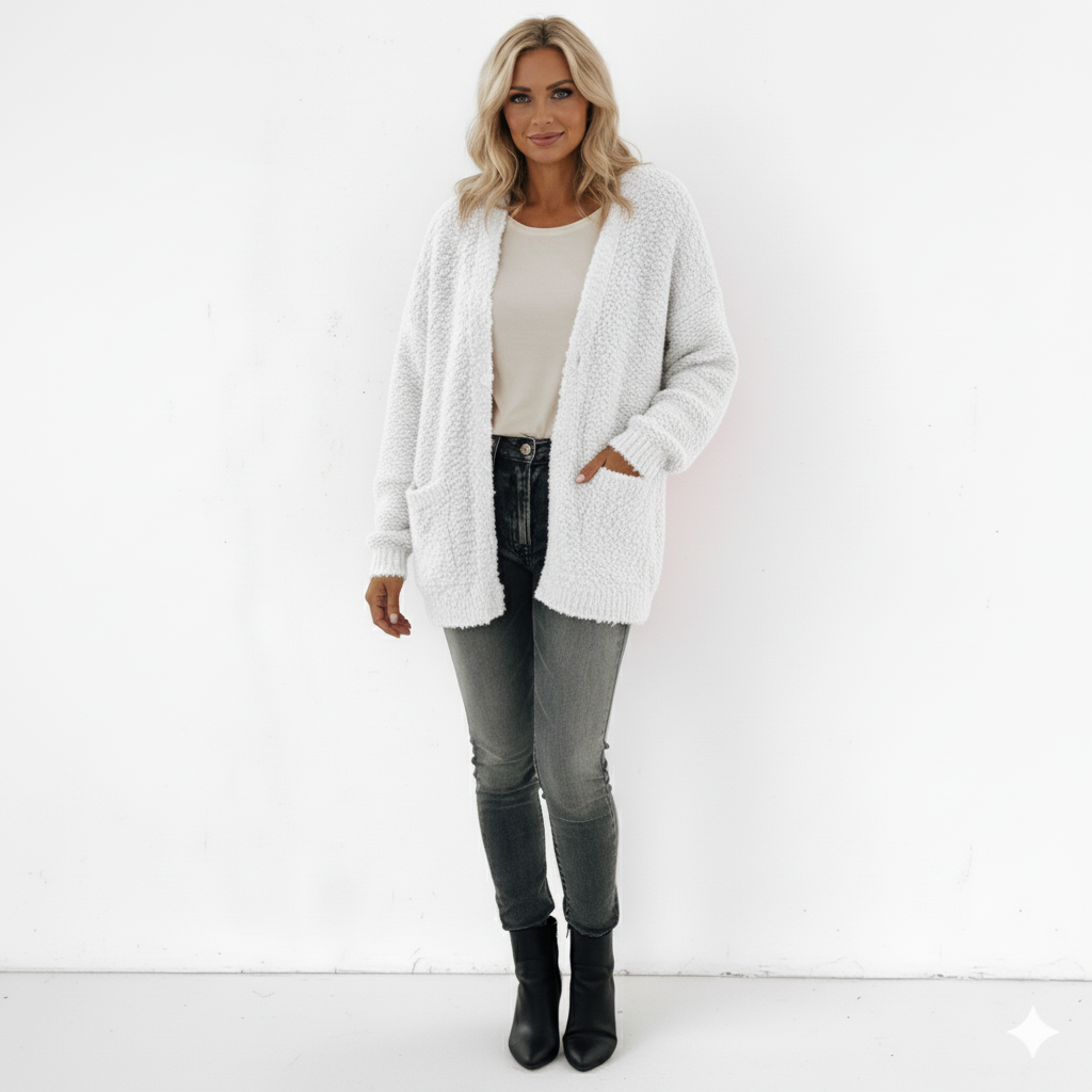 Samt-Cardigan, kurz – Lässiger Stil, Große Größen, Herbst & Winter