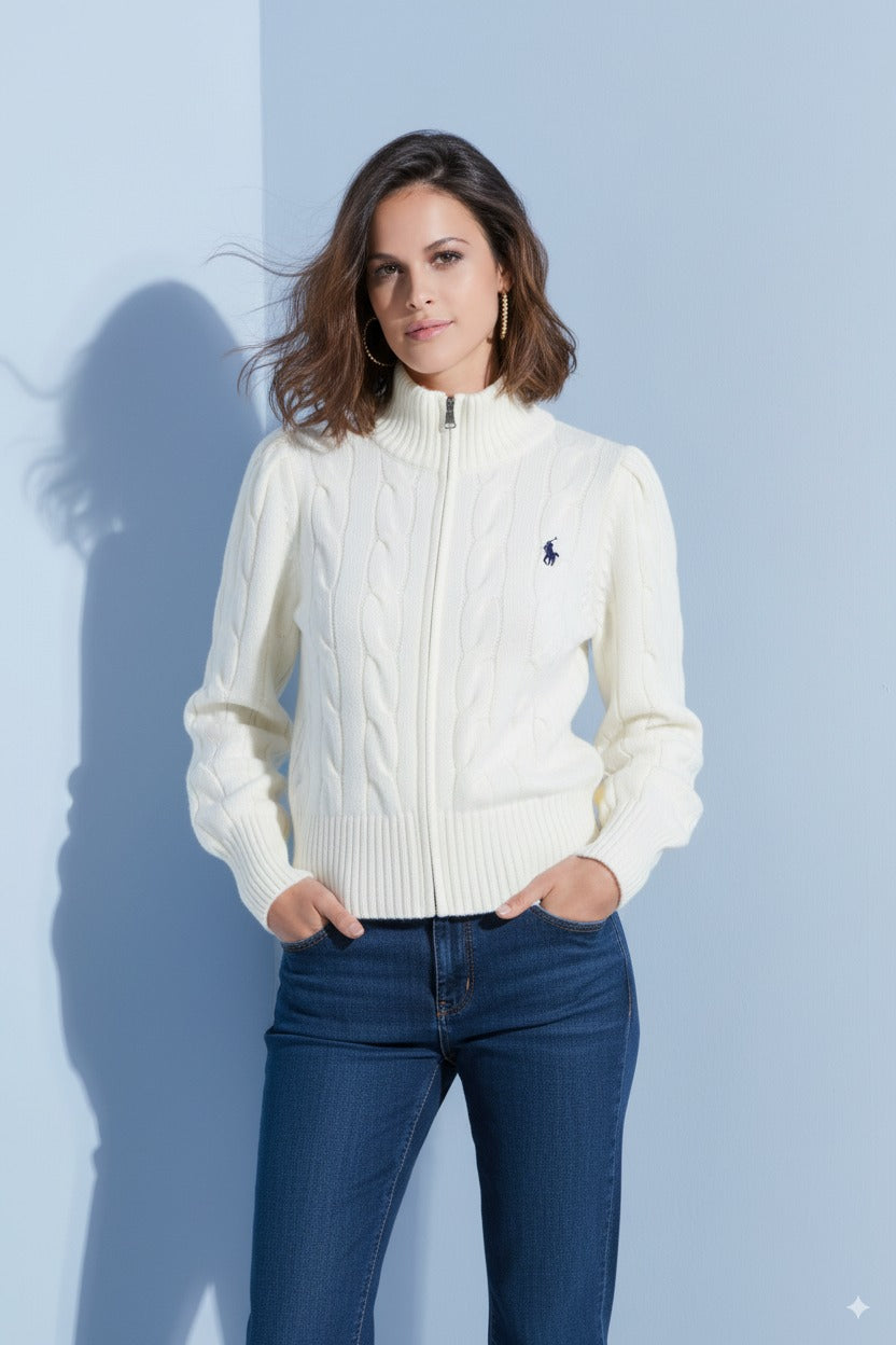 Zeitlos™ R.L  – Strickjacke Stickerei