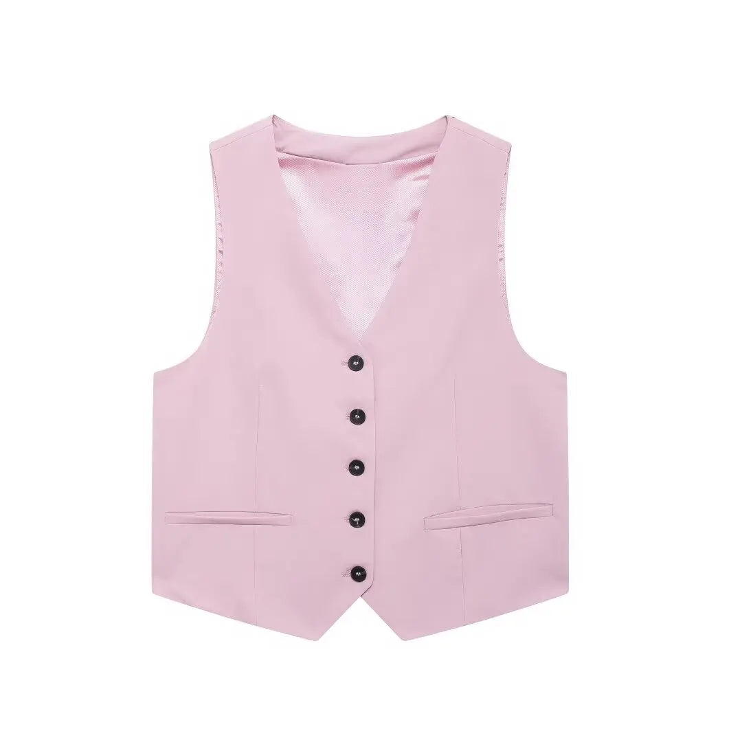 Zweiteiliges – Weste + High-Waist-Hose Vintage