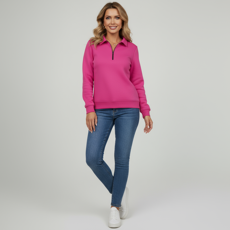 Damen-Sweatshirt mit Reißverschluss