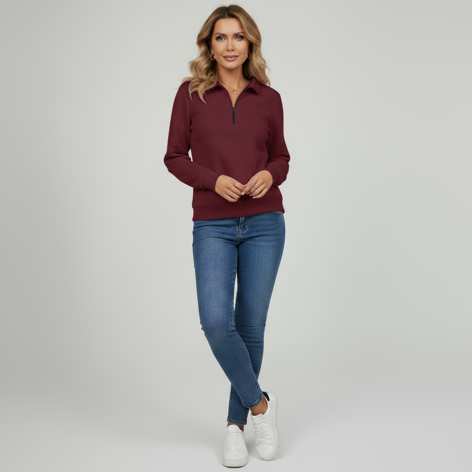 Damen-Sweatshirt mit Reißverschluss