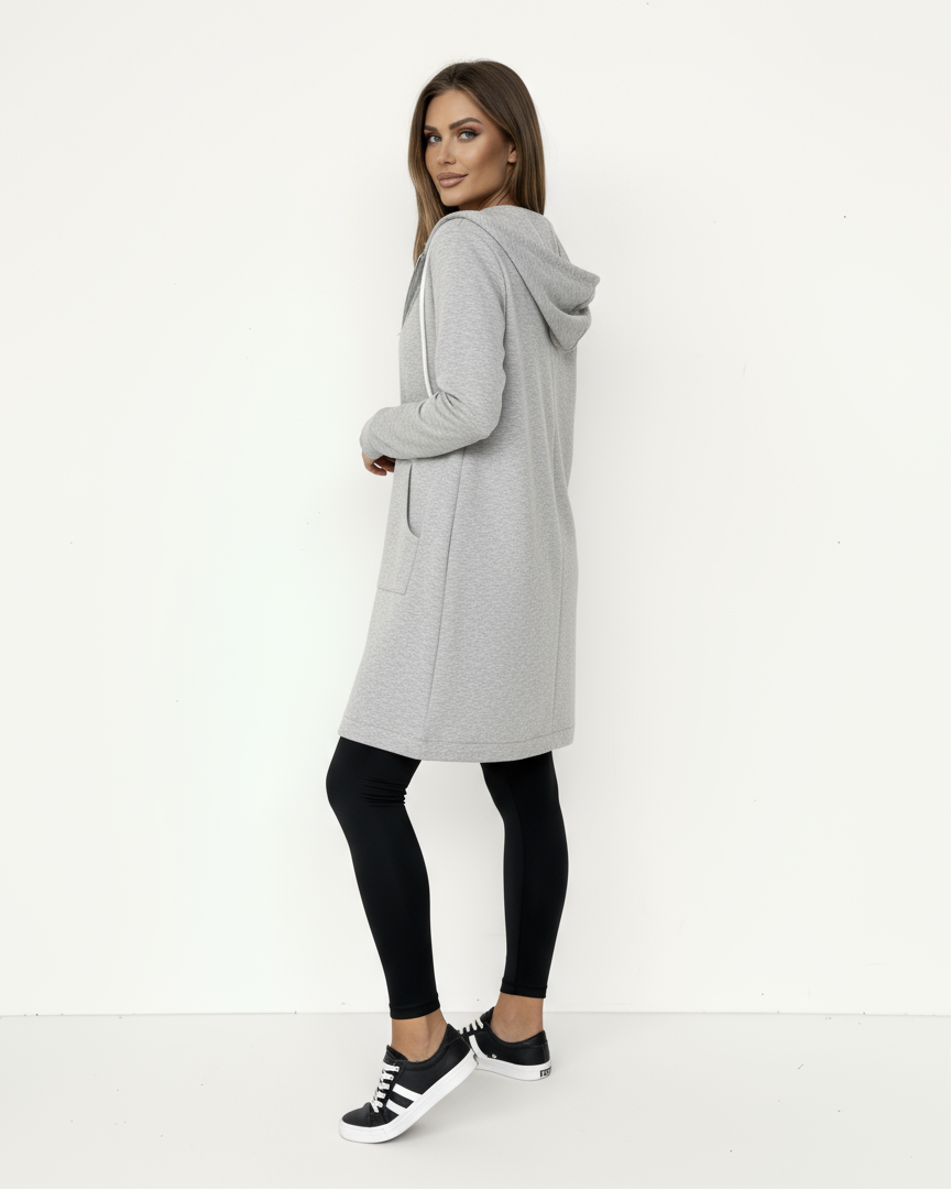 Damen Kapuzenjacke aus Polyester mit Reißverschluss – Freizeitlook