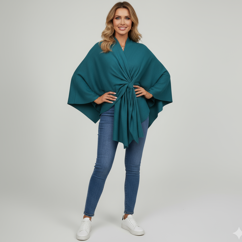 Elegantes Cape-Schal, einfarbig